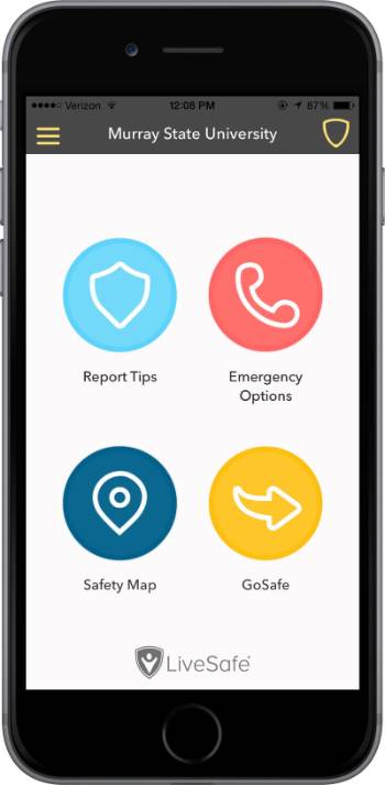 LiveSafe app screen